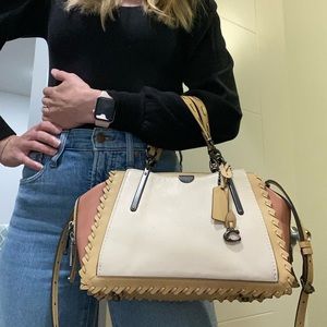Authentic Coach Dreamer Handbag in Colorblock with Whipstitch in Genuine leather